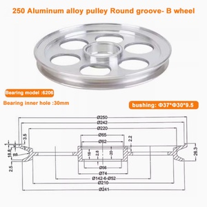 D250 รอกอลูมิเนียมแบบมีโครงลวดพร้อมลูกปืน 6206 สำหรับเครื่องรีดขึ้นรูป - Product Image 3