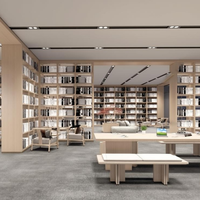Service d'ingénierie EPC complet, bibliothèque créative, solutions clés en main pour l'aménagement intérieur élégant des magasins