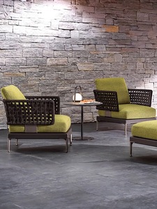 Elegante Conjunto de Sofás Modulares para Exteriores |   Conjunto de Muebles de Jardín de Ratán Resistente a la Intemperie con Cojines Acolchados para Terraza - Product Image 5