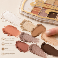 Palette de fards à paupières à bords festonnés pour marque privée OEM/ODM, 11 teintes mates et scintillantes