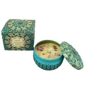 Bougie en cire de soja pour anniversaire, Saint-Valentin, cadeau d'aromathérapie, boîte en métal, parfum longue durée, bougies parfumées faites à la main - Product Image 5