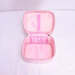 Custom Pink Terry Makeup <b>Bag</b> Sprinkle Embroidery Star Cosmetic <b>Toiletry</b> Zipper Case for <b>Women</b> - Product Image 5