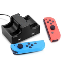 Support de charge sans fil HYT pour manettes Joy-Con, matériau ABS noir