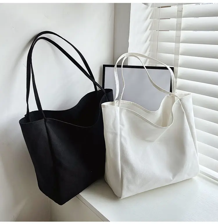 थोक कस्टम प्रिंट लोगो सस्ते पुनः प्रयोज्य खरीदारी बैग सादे सफेद खाली कपास कैनवास टोटे बैग अंदर की जेब के साथ बैग