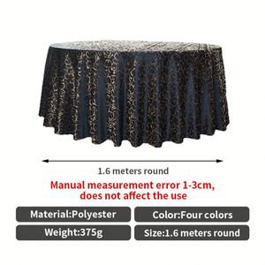 2026 Luxury <b>Round</b> Tablecloth Jacquard Floral Wedding Decoration <b>Table</b> <b>Cloth</b> Cover for Banquet - Product Image 3