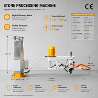 Machine de polissage automatique manuelle pour granit, marbre et pierre, avec levage et abaissement, pour dalles de différentes épaisseurs et pierres tombales