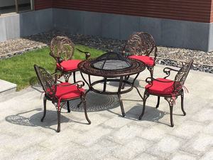 <span class=keywords><strong>Set</strong></span> da <span class=keywords><strong>pranzo</strong></span> per esterno con struttura in alluminio pressofuso impermeabile di nuova progettazione - Product Image 2