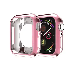 ขายส่ง ป้องกัน apple watch series 6-เคสฝาครอบสำหรับ Apple Watch 44 40 42 38 Mmiwatch,เคสซีรีย์ SE 6 5 43เคสซิลิโคนป้องกันแบบยืดหยุ่น