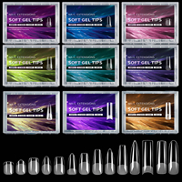 Ensemble de faux ongles réutilisables de luxe et tendance de la marque NX, couverture complète, embouts pré-dessinés, gel doux, ABS, respectueux de l'environnement, pour les doigts