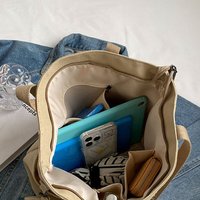 Tas Belanja Kanvas Reusable Logo Kustom, Tas Belanja Grosir Ramah Lingkungan OEM, Hadiah Promosi Pabrik, Penutup Ritsleting, Berbagai Ukuran