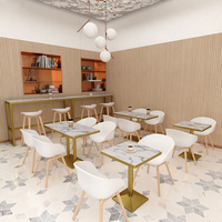 Zone de Relaxation nordique Table basse chaise ensemble Simple Restaurant dossier en plastique chaises hôtel hall négociation réception chaises
