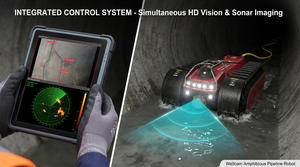 Mini robot amphibie sur chenilles pour inspection de pipeline avec module radar sonar intégré, caméra panoramique inclinable, indice d'étanchéité IP68, Wi-Fi et application SDK - Product Image 6