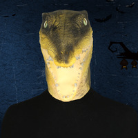 Masque de fête d'Halloween en latex de crocodile, drôle et effrayant, pour performance, accessoires de costume, festival des fantômes
