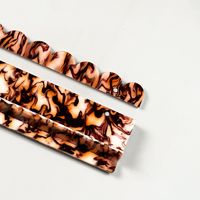 Bliss luxe marron café américain Mahjong ondulé supports 4 pièces ensemble Premium acrylique tourbillon Texture Durable étanche pliable