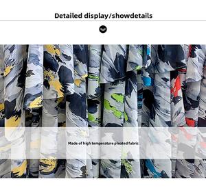 女式休闲马克西连衣裙，带层叠皱褶褶褶袖印花春夏在线批发供应商 - Product Image 6