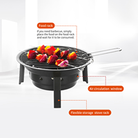 Barbecues portables pliables pour le camping et les voyages en plein air, très demandés, pour 2-3 personnes, grilles à charbon de bois