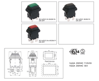 Interrupteur à bouton poussoir marche/arrêt haute performance avec série RL5 16A 250VAC pour usage industriel