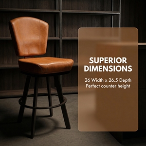 كراسي بار صناعية حديثة شديدة التحمل من الجلد، كراسي حانات تجارية بإطار فولاذي ملحوم بالكامل ودعم ظهر مرن للفنادق والصالات الرياضية - Product Image 3