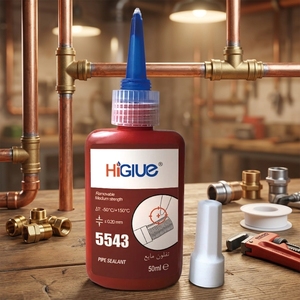 Scellant <span class=keywords><strong>liquide</strong></span> PTFE 5543, scellant anaérobie pour tuyaux, amovible, remplace le ruban PTFE pour les raccords de <span class=keywords><strong>plomberie</strong></span> eau/gaz - Product Image 4