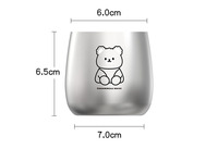 Ensemble de vaisselle pour enfants en acier inoxydable 304 de qualité alimentaire OEM, 5 pièces, assiette, bol, tasse, cuillère, fourchette, plateau repas divisé pour enfants