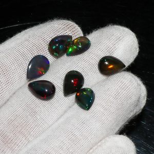 YASHEE Ópalo Negro Natural en Forma de Pera 10x7 MM, Gema para Fabricación de Joyas, Piedras Sueltas, Ópalo Etíope, Suministro DIY - Product Image 2
