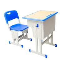 Ensemble Chaise et Table d'École Monoplace en Gros pour Usine, Plateau en Plastique Écologique + Cadre en Acier Thermolaqué pour Formation et Étude