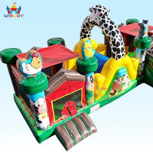 WINWAYTOYS Parque de Diversiones Inflable con Temática de Granja, Combo Gigante de PVC de 10x9m, Fácil de Instalar, Atracción Comercial para Exteriores para 5-10 Personas - Product Image 3