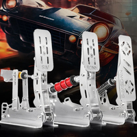 SIMSONN Nueva Tecnología Utilizada en Simulaciones de Carreras, Pedales de Simulación de Carreras, Acero Inoxidable, USB, Juegos de PC