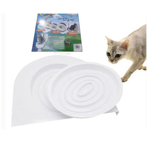 2023新しいポータブルペットトイレトレーナーラウンドトラベルペット用品猫トイレトレーニングキット - Product Image 1