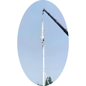 Tour à tube unique en acier pour le renforcement du signal des <span class=keywords><strong>tours</strong></span> de communication, télécommunications, antenne 4G 5G, station de base - Product Image 4