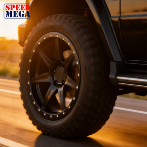Nouvelles Jantes en Alliage Légères Multi-Rayons Noir Mat Speed Mega avec Anneau Beadlock Bronze pour SUV et Camionnettes Tout-Terrain de Luxe - Product Image 4