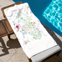 Serviette de plage Maquette de serviette de bain verticale en polyester
