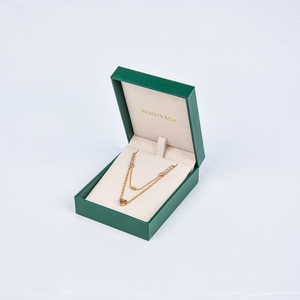 Luxurious Logo Jewelry Packaging Rectangle Shape Necklace Ring <b>Earring</b> <b>Box</b> Square Pattern Wholesale Including Jewelry - Product Image 3