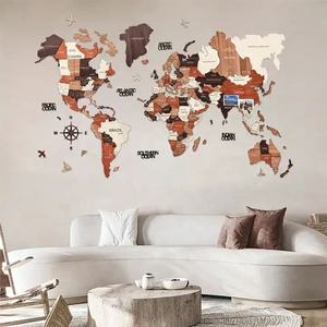 OEM Modern Wooden <strong>World</strong> <strong>Map</strong> 3D Art Large Wall Decor Diy Wooden Travel Push <strong>Pin</strong> <strong>Map</strong> - Product Image 6