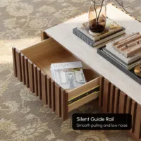 Table basse/à thé transformable en bois nordique moderne et écologique pour salon et bureau – Mobilier de maison