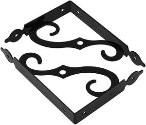 <span class=keywords><strong>2</strong></span> stuks zware metalen driehoekige beugel haakse wandmontage decoratieve zwevende plankbeugel 7,4 inch zwart/wit - Product Image 4