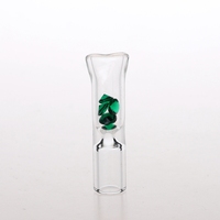 Fourniture d'usine – Porte-cigarette en verre soufflé à la main Airflow D10H50mm / Embouts filtrants en verre / Embouts spirales en verre avec filtre diamant