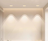 Spot mural LED double couche encastré 75 mm, effet arc-en-ciel, intensité variable, lampe de plafond encastrée, support mural de fond, compatible OEM