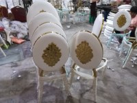 Chaises en métal bon marché d'époque, en acier inoxydable, pour banquet, fête, mariage, événements, meubles
