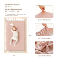 PMZW Ensemble de literie pour bébé et tout-petit en coton 100% doux et sûr, 200TC, anti-acariens, motif de dessin animé, drap-housse pour lit de bébé