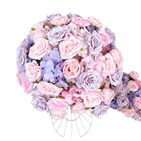 Centre de table en fleurs de soie multicolores modernes OEM pour événements de mariage, taille personnalisée, décorations de haute qualité