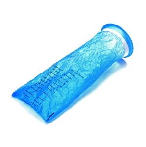 Dùng một lần 1000ml chống rò rỉ màu xanh HDPE emesis túi với ống đồng in ấn và nút đóng cửa - Product Image 2