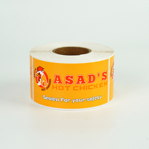 Tùy chỉnh không thấm nước nhà hàng Takeaway nhãn Sticker cuộn in ấn hộp an ninh con dấu Làm xáo trộn rõ ràng takeout bao bì khuyến mãi - Product Image 1