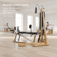 MJD-W42 En promotion : Appareil d'entraînement Pilates à poulie en bois de hêtre, à résistance réglable, pour exercices de rotation corporelle, pour salle de sport et studio