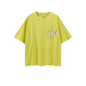 T-shirt pour homme décontracté d'extérieur, ample, respirant, surdimensionné, logo personnalisé, épaules tombantes, taille plus, t-shirts pour homme - Product Image 1