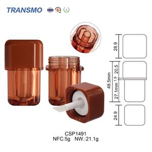 Tubes de gloss à lèvres personnalisables avec logo, contenants cosmétiques vides en plastique avec pinceau, capacité 5g, bouchon à vis pour application de blush - Product Image 2