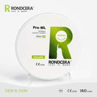 Bloc de zircone Rondcera polyvalent pour laboratoire dentaire, zircone pour bridges, bloc de zircone dentaire de haute qualité pour couronne entièrement en céramique