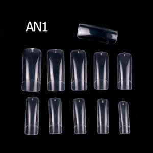 TSZS Nouveaux produits professionnels pour les ongles 2024, 500 pièces, pointes d'ongles artificielles en ABS, demi-couverture carrée moyenne, transparentes, naturelles, pour salon - Product Image 1