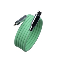 Câble de charge USB-C vers Type-C magnétique en silicone haute vitesse 240W pour iPhone 17 16 15 Pro Max, Xiaomi, Samsung, tablettes et ordinateurs portables