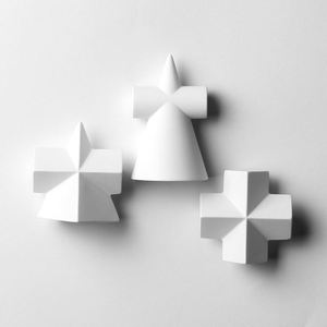 Geometric Refrigerator Magnet Simulation Gypsum Resin 3d Magnetic Personality Refrigerator Decoration Photo Wall Assistant - Product Image 3